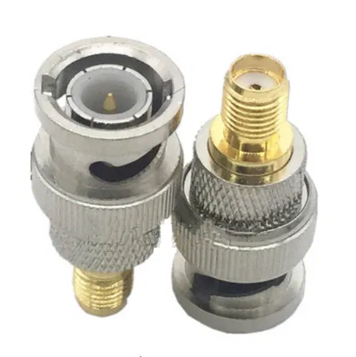 Color: Red - Q9 BNC To SMA Adapter SMA Male Female To BNC Male Female Straight Coaxial RF Connector