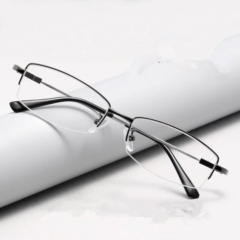 Frame Color: Pink - Metal Finished myopia glasses Nearsighted Glasses prescription glasses for men women eyewear diopter from -0.5 to -8.0