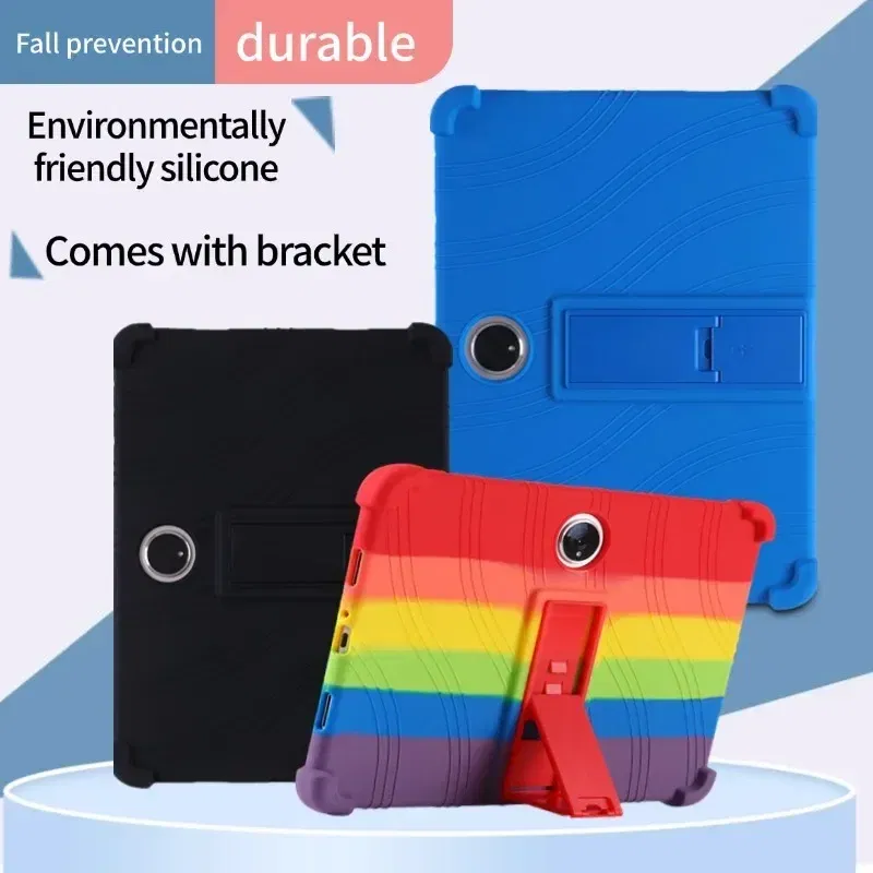 Color: Black, Size: eleven - Case for TCL Tab 11 Gen 2 Android 14 Tablet 11" 9465X Tablet PC Soft Silicone Shockproof Cover with Rear Kickstand
