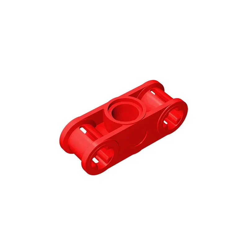 Color: Red - MOC PARTS GDS-935 Technical, Axle and Pin Connector Perpendicular 3L with Center Pin Hole compatible with lego 32184