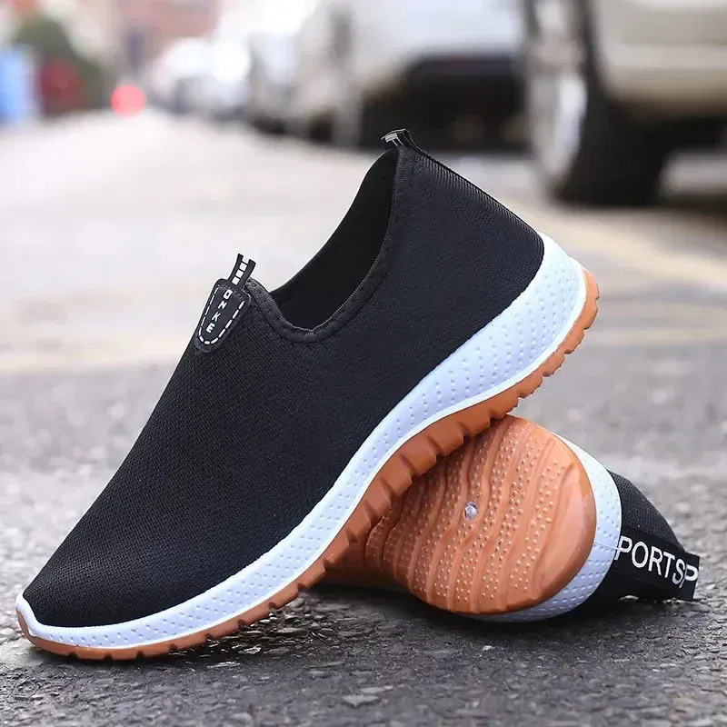 Color: black, Shoe Size: 39 - 2022 Leisure Sports Cloth Shoes Men's Mesh Breathable Soft Sole Running Shoes