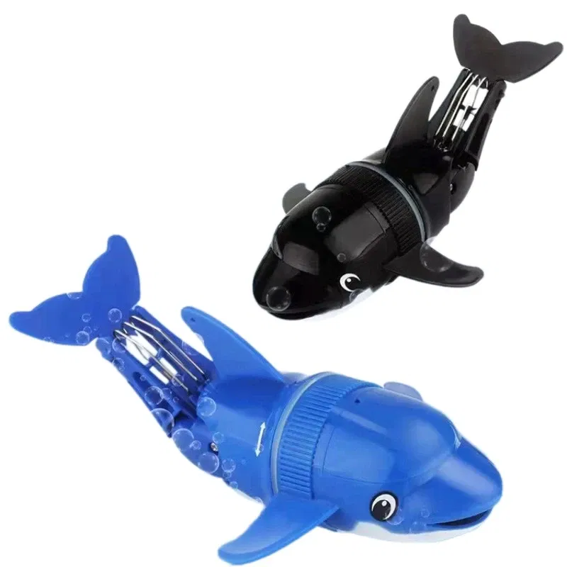 Color: WHITE - Electric Rolling Dolphin Bath Toy for Kids ?“ Tumbling Fish Bathtub Toy with Light & Water Spray, Swimming Water Toy Child Gift