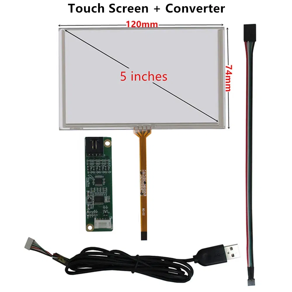 Color: Green - 3.5/4.3/5/6.2/7/8/9/10.1 Inch Raspberry Pi Industrial Equipment PC Car Resistance Digitizer Touch Screen Panel USB Driver Board