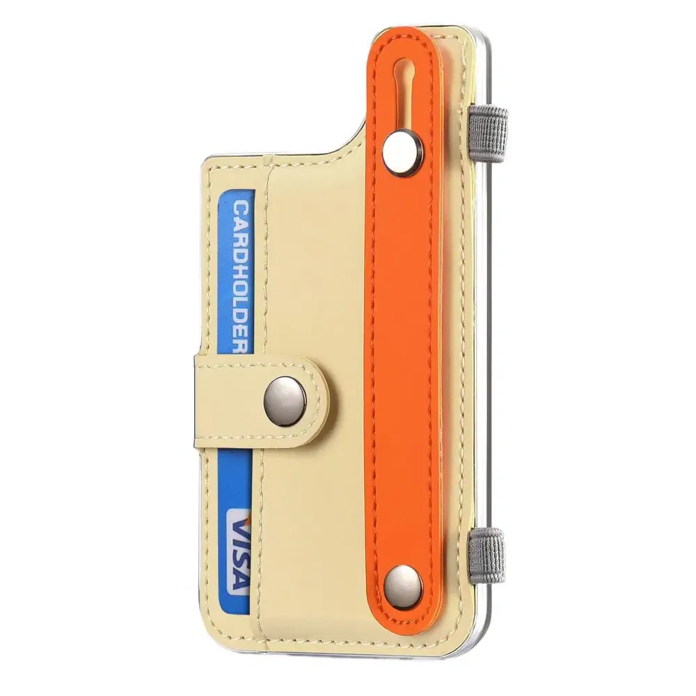 Color: Khaki, Ships From: CHINA - Card Holder For Back Of Phone Universal Card Holder For Phone Case Multifunctional Phone Wallet Attachment With Pen Clip For All
