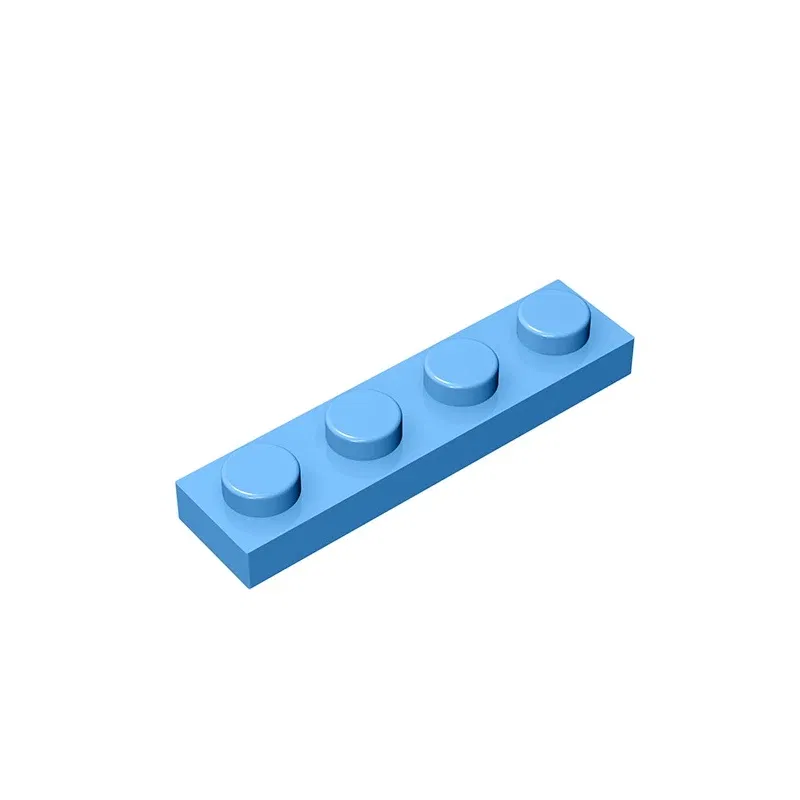 Color: Apricot - Gobricks 10PCS MOC Bricks Parts Plate 3710 1x4 Compatible Assembles Particles For Building Blocks DIY Bricks Educational Toys