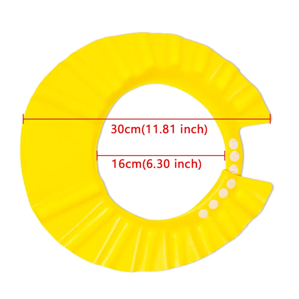 Color: WHITE - Baby Shower Soft Cap Adjustable Hair Wash Hat for Kids Ear Protection Safe Children Shampoo Bathing Shower Protect Head Cover