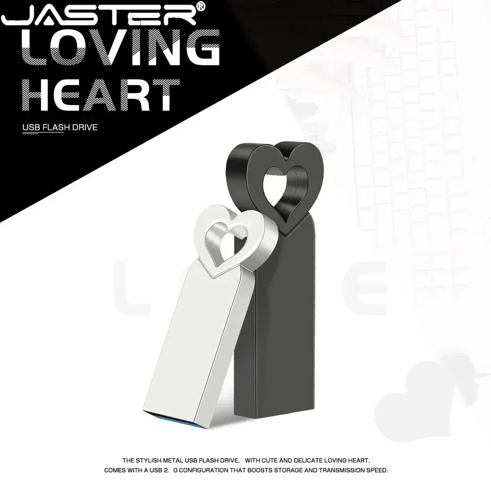 Capacity: 32GB, Color: Gold - Mini Metal Heart Shaped USB Flash Drive 64GB Black Portable Pen Drive 32GB High Speed Memory Stick 16GB Waterproof USB Stick