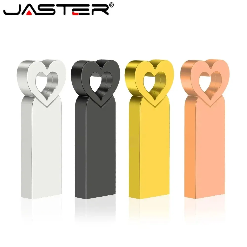 Capacity: 32GB, Color: Gold - Mini Metal Heart Shaped USB Flash Drive 64GB Black Portable Pen Drive 32GB High Speed Memory Stick 16GB Waterproof USB Stick
