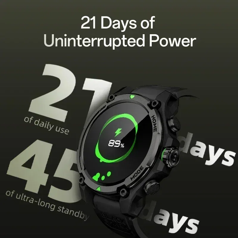 Color: Blue, Ships From: CHINA - [World Premiere]Blackshark GS3 Smart Watch Global Version 1.43"AMOLED Display GPS Satellite Positioning 21 Day Life 5ATM