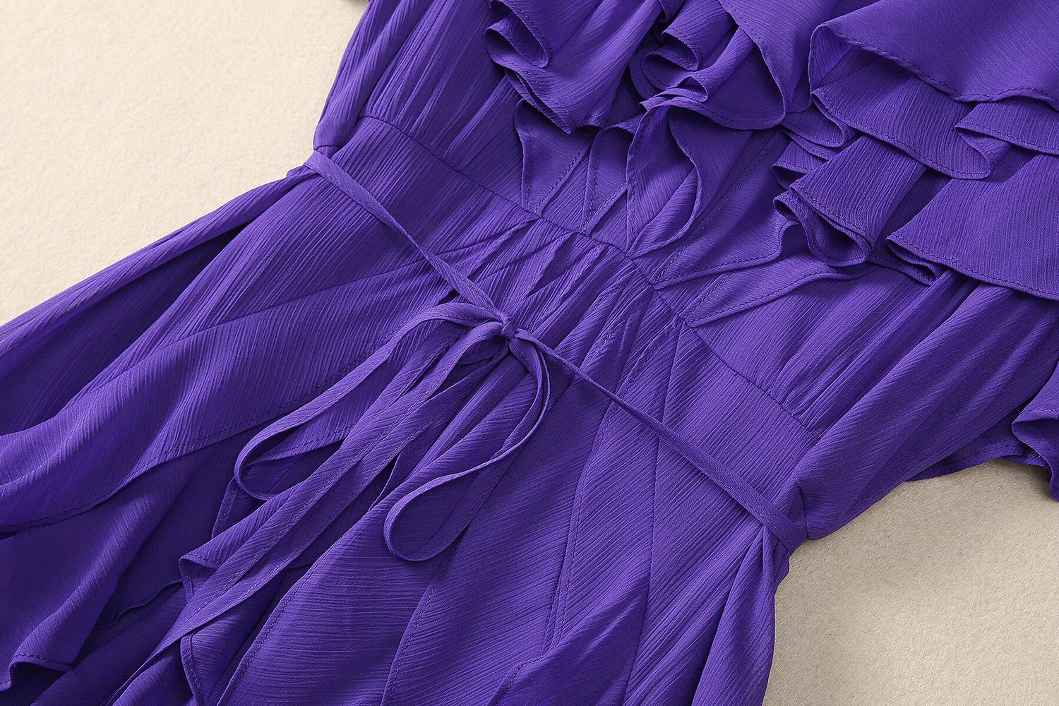 Color: Pink, Size: XXL, Ships From: CHINA - SEQINYY Elegant Midi Dress Summer Spring New Fashion Design Women Runway Short Sleeve Ruffles Cascading High Street Casual