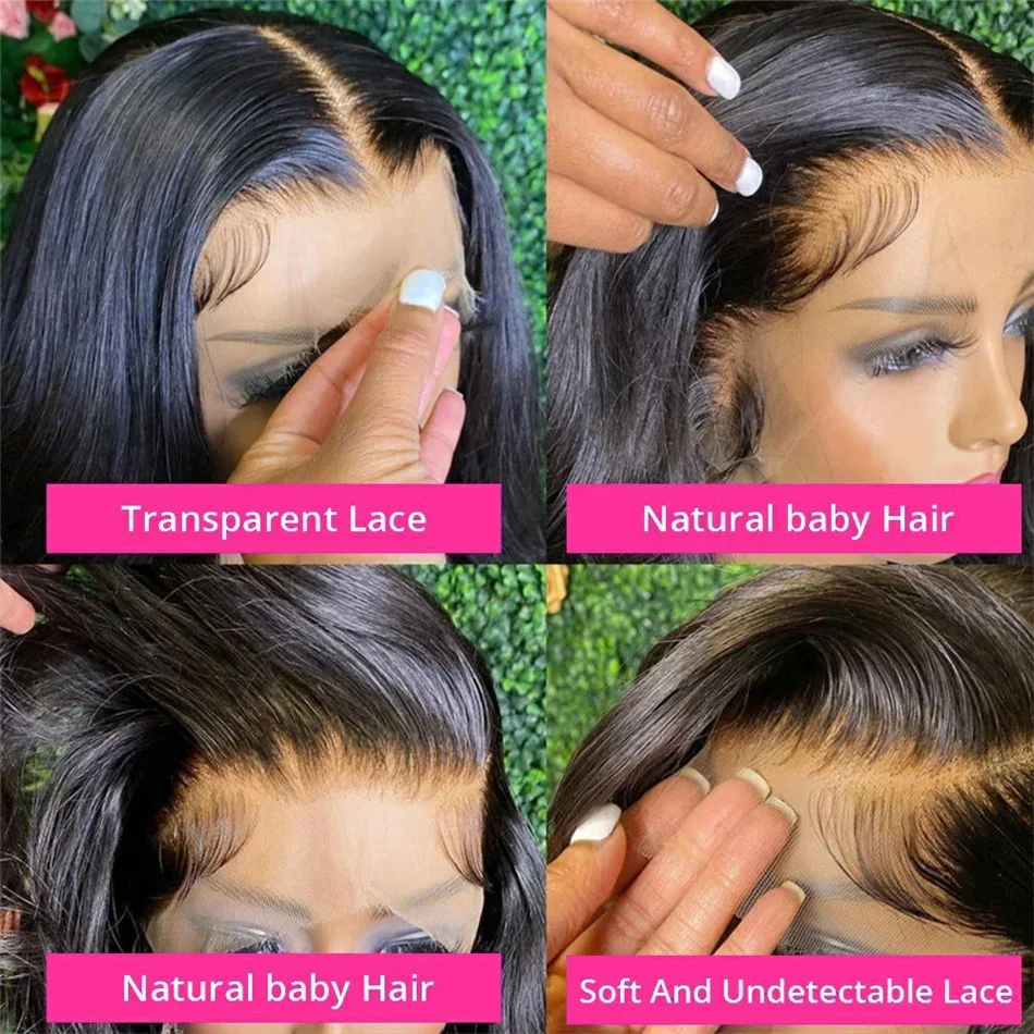 Hair Color: #2, Stretched Length: 22INCHES, Density: 200%, Ships From: CHINA - 30 38 Inch 13x6 HD Body Wave Lace Front Wig Pre Plucked Black Loose Wave 13x4 Lace Frontal Wig 100% Human Hair Wigs For Women