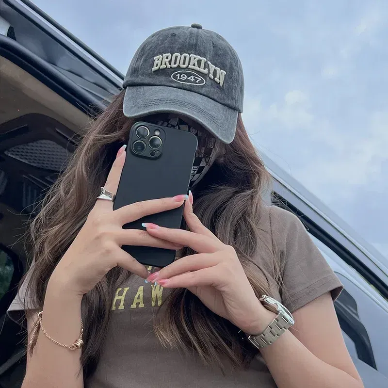 Color: WHITE - Brooklyn Alphabet Baseball Cap Men Women's Cowboy Baseball Cap Summer Cotton Hat Snapback Hip-Hop Hat Casual Gorra Hombre Visor