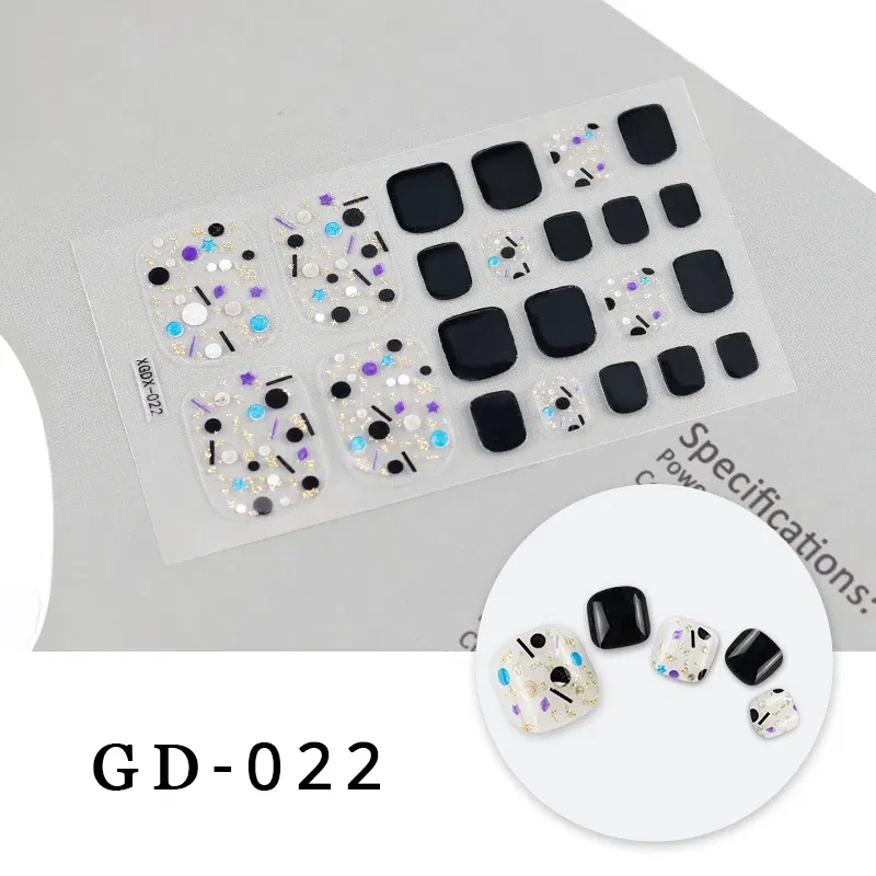 Color: Camel Color - Colorful Nail Stickers Foot Shiny Glitter Nails Charms Full Cover Self-Adhesive Nail Polish Stickers for Nails Art