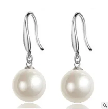 Metal Color: Black Zinc Plated - Flower Earrings 2019 Punk Fashion New Earrings Lady Wild Chain Pearl Crystal Flower Earrings Gift Wholesale Ladies Earrings