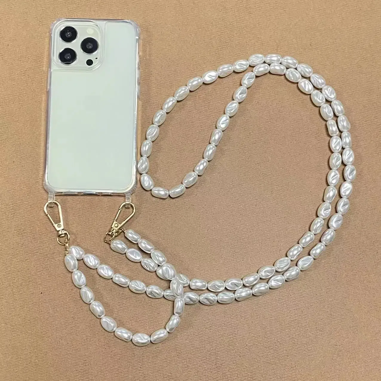 Color: Black, Bundle: Case & Strap, Material: nylon - Korean Pearl Bracelets Chain Case with Lanyard Aesthetic Luxury Shell for Iphone 15 12 14 Pro Max XR X XS 7 8 Plus 15 Pro Cover