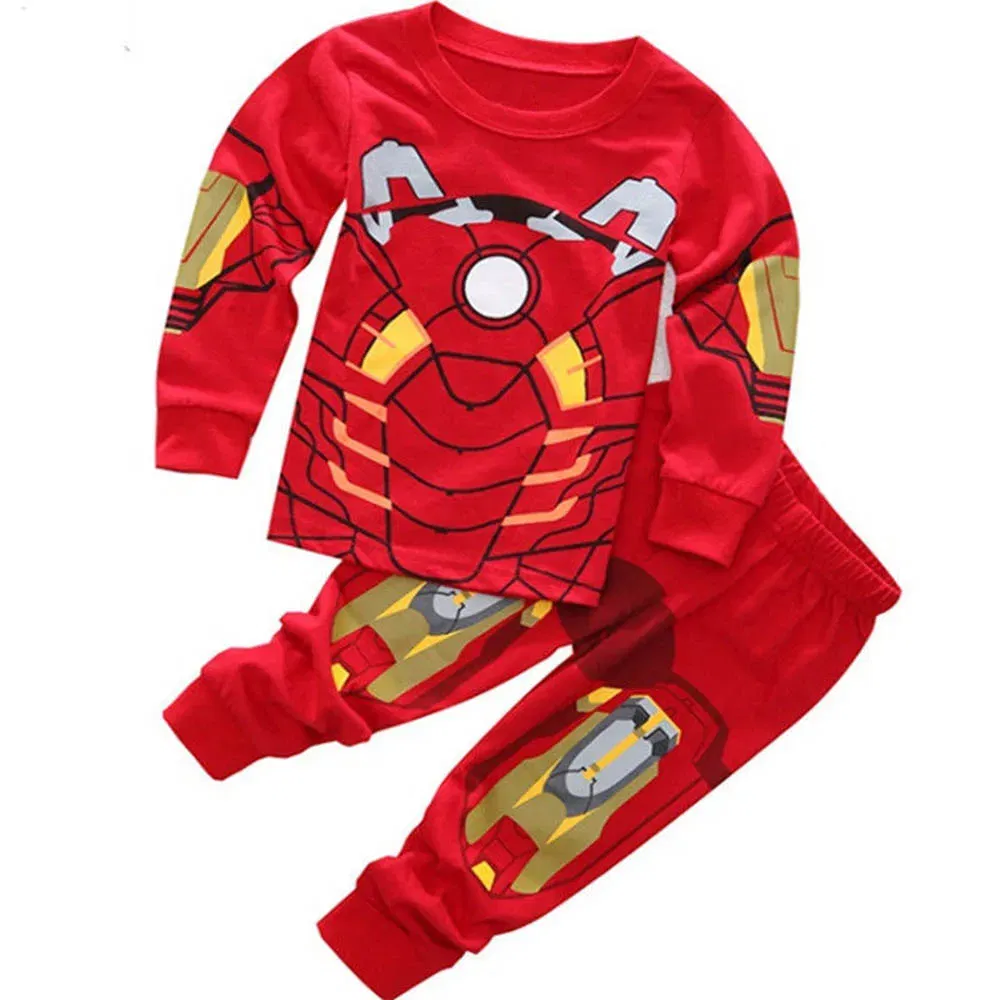 Color: Ivory, Kid Size: 9 - MINISO Disney Boys Girls Pajamas Sets Kids Toddler 2 to 3 4 5 6 7 Years Cotton Long Sleeve Spring Fall Children Homewear Pijamas