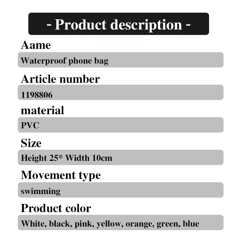 Color: Red - Mobile Phone Waterproof Cover Drift Diving Swimming Training 7 Inch Mobile Phone Cover Large Transparent Strong Seal
