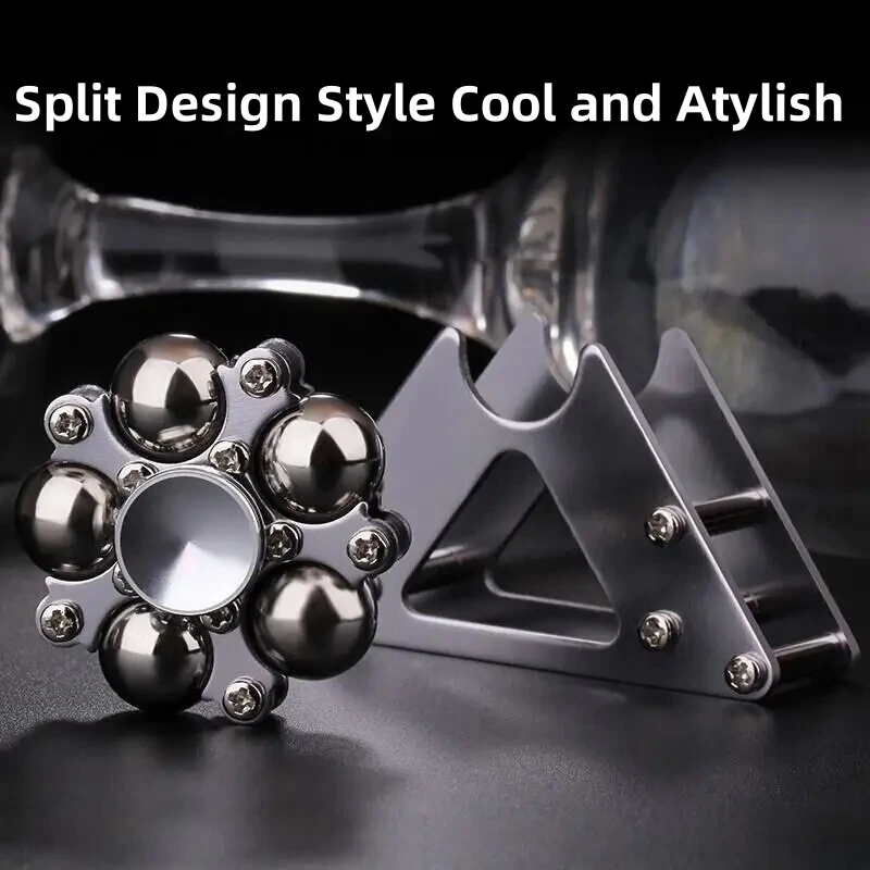 Color: Gold - Fingertip Gyroscopic Wheel Creative Metal Ornaments Adult Decompression Venting Device Advanced Mechanical Desktop Pendant Toys