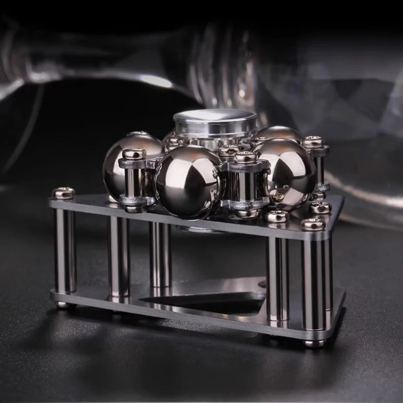 Color: Gold - Fingertip Gyroscopic Wheel Creative Metal Ornaments Adult Decompression Venting Device Advanced Mechanical Desktop Pendant Toys