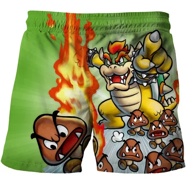 Color: green, Kid Size: 2T - Super Marios Children's Swimming Pants Boys' Swimming Pants Children's Swimming Pants Beach Shorts Boys' Swimming Suits Children