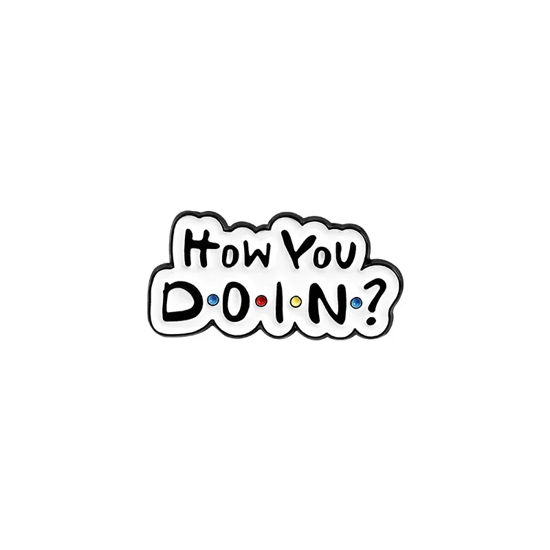 Metal color: Imitation Rhodium Plated, Ships From: CHINA - New Creative American TV Series Friends Pin Cartoon Cute Lobster Sofa Shaped Letter Pin Badge