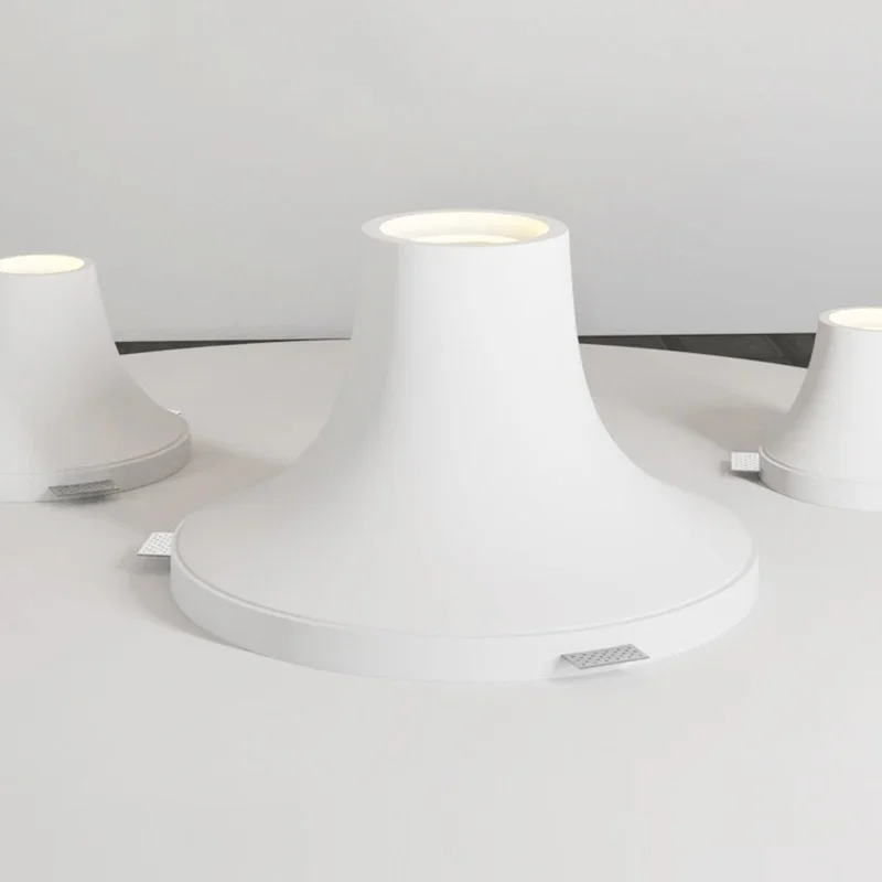 Body Color: Blue, Emitting Color: changeable - Recessed Gypsum COB Downlight Ceiling Lamp Borderless LED Living Room Bedroom Anti-Glare Plaster Spotlight AC110V/220V 10W