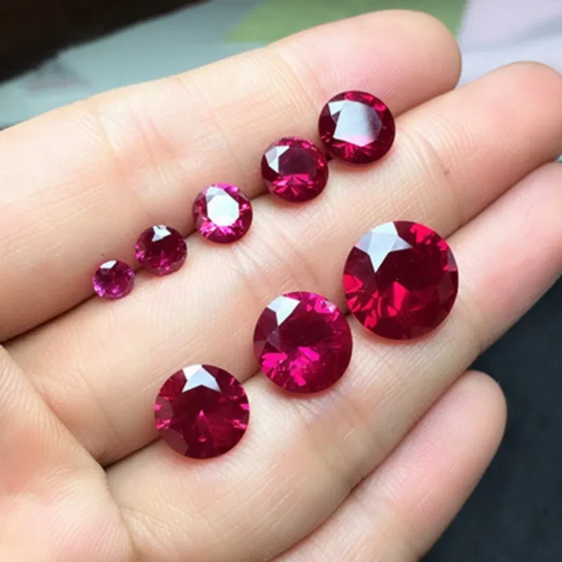 Color: RED COLOR, Item Diameter: 3mm - AAAA+ Large Red Ruby Round Cut VVS Gem 12.0mm 10.50ct Natural Mined Sri-Lanka Garnet Ruby
