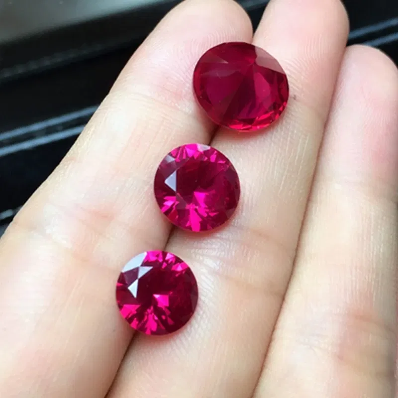 Color: RED COLOR, Item Diameter: 3mm - AAAA+ Large Red Ruby Round Cut VVS Gem 12.0mm 10.50ct Natural Mined Sri-Lanka Garnet Ruby
