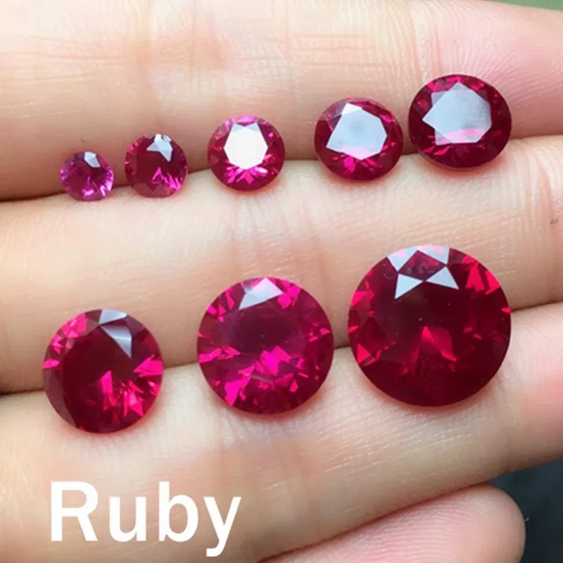 Color: RED COLOR, Item Diameter: 3mm - AAAA+ Large Red Ruby Round Cut VVS Gem 12.0mm 10.50ct Natural Mined Sri-Lanka Garnet Ruby