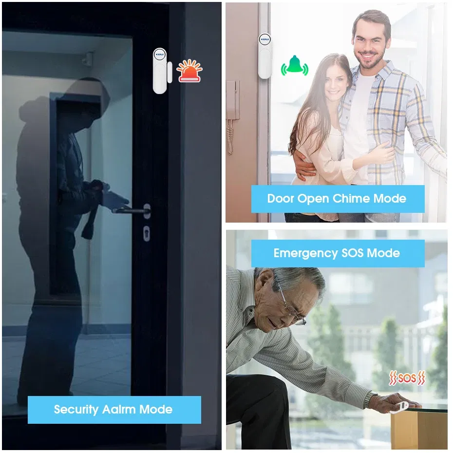 Color: WHITE, Ships From: CHINA - KERUI Wireless Door/Windows Sensor Alarm 300ft 120dB Anti-Theft Smart Remote Control For Kids Cabinet Safety Home Security