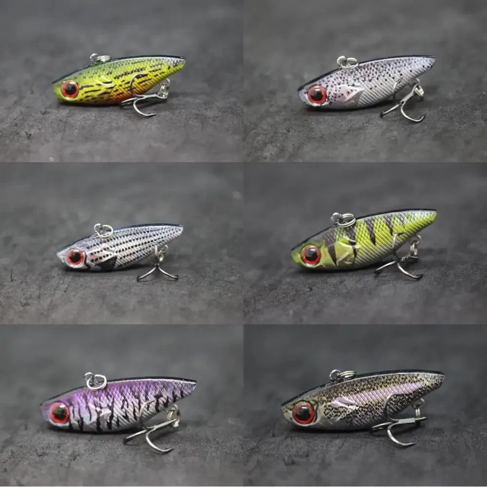 Color: multi - wLure Fishing Lure Lipless VIB 4cm 4.6g Tiny Hard Lure Carp Fishing Fly Fishing Bait Tail Hook Sinking to Bottom L666