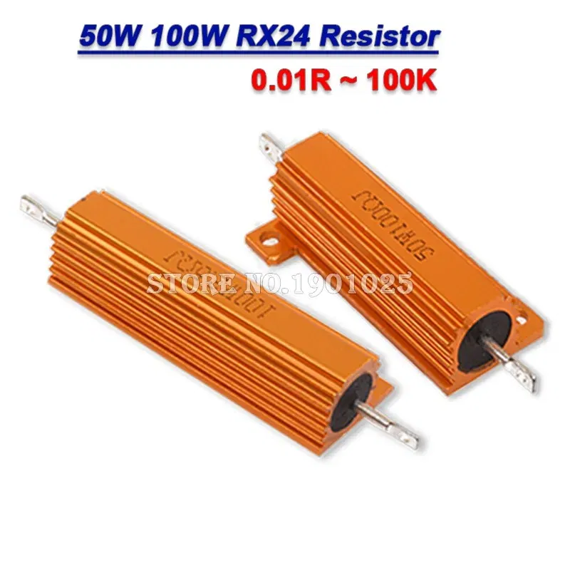Resistance: 2.7R - New RX24 Aluminum Power Metal Shell Case Wirewound Resistor BXV 50W 100W 0.01R ~ 100K 1 6 8 10 20 200 500 1K 10K Ohm Resistance