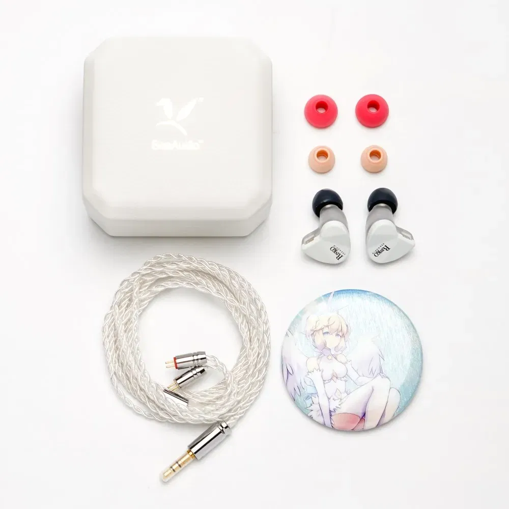 Color: Black - SeeAudio x Z Review White Rinko Hybrid Earphone 1DD+1Planar In-ear Monitors HiFi Wired Headphone J-POP Music Earbuds 2Pin 0.78