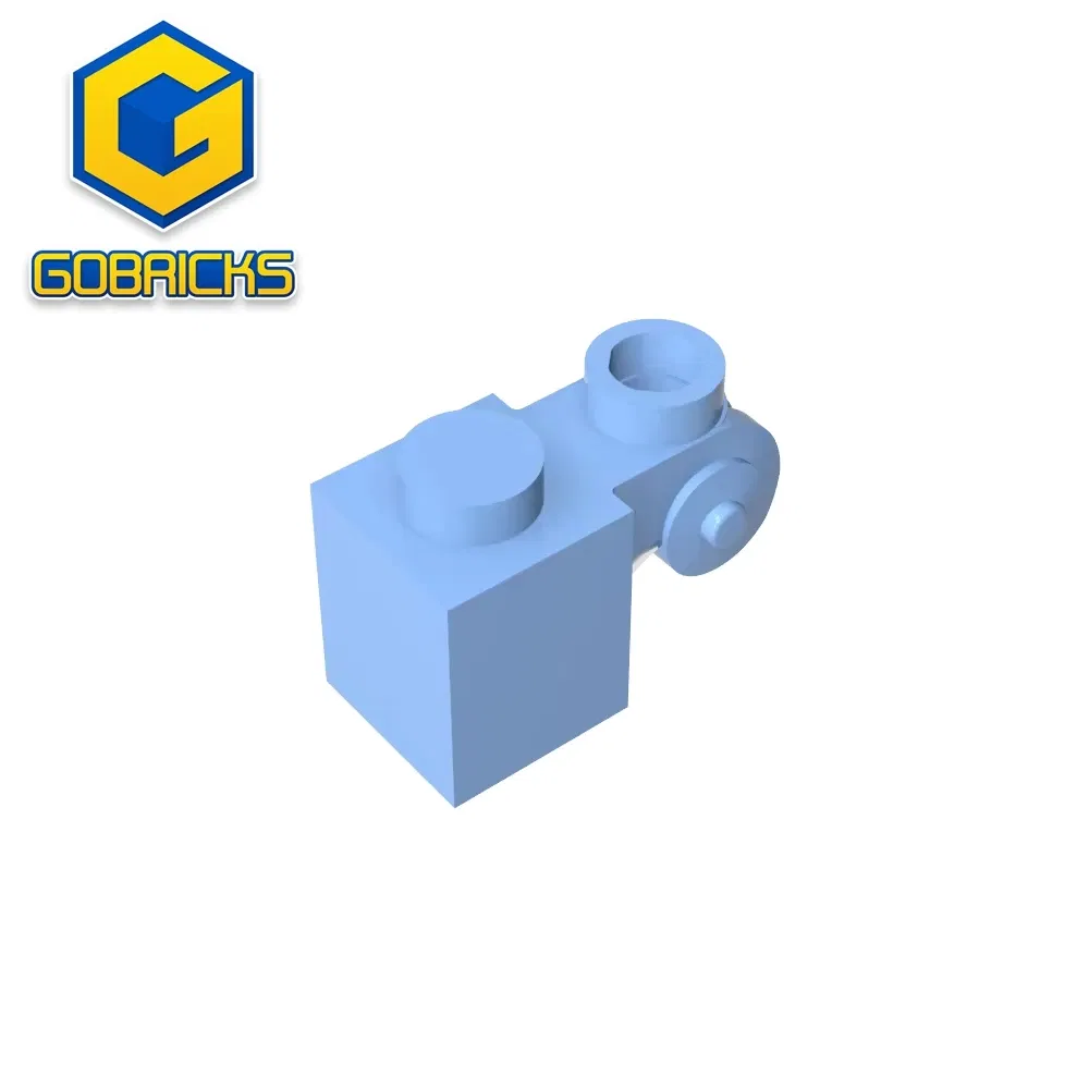 Color: Brown - Gobricks GDS-M150 Brick Special 1 x 1 with Scroll with Open Stud compatible with lego 20310 Assembles Building Blocks