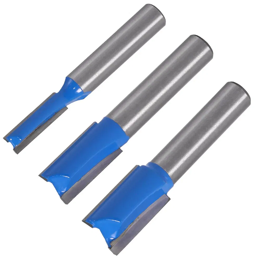 Cutting Edge Length: 5.5mm - 1PCS 8mm Shank Straight Woodworking Router Bit Set Carpenter Milling Cutter 6/8/10/12/14/18/20mm Cutting Diameter