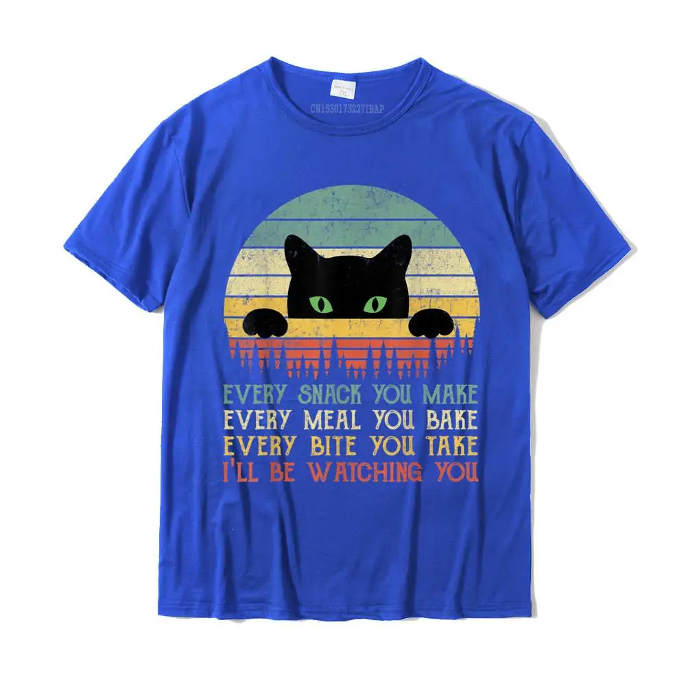 Color: GRAY, Size: M - Every Snack You Make Cat Funny Cat Mom Cat Mama Cat Dad T-Shirt Cotton T Shirts For Men Custom T Shirt Rife Printed