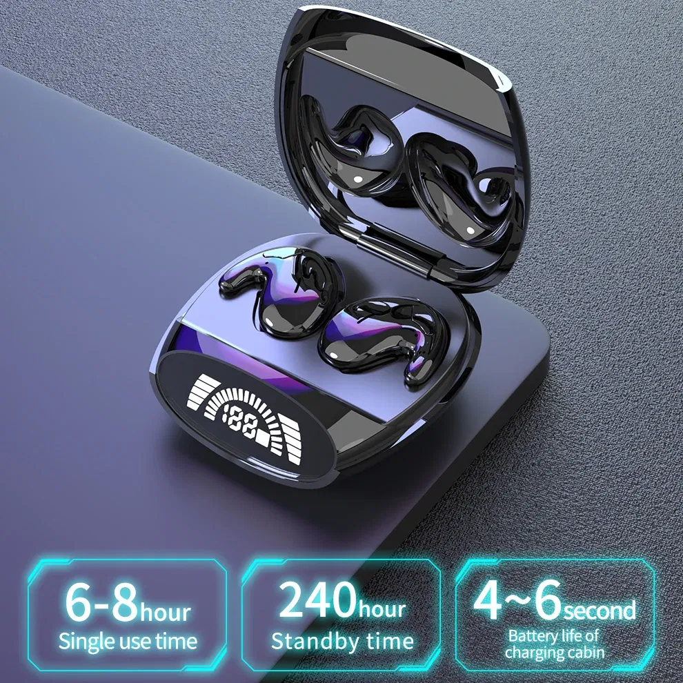 Color: WHITE, Ships From: CHINA - Sleep Invisible Earbuds Tiny Mini Headphones Hidden Noise Cancelling TWS Wireless Headsets Sports Stereo Bluetooth 5.3 Earphone