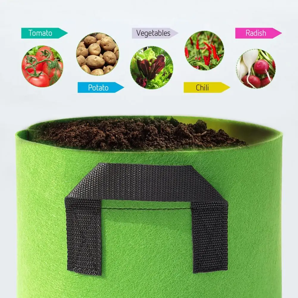 Color: Green, Ships From: CHINA - Vegetable Planting Bag Excellent Drainage Planting Grow Bag Eco-friendly Gallon Vegetable Plant Grow Pouch Wide Application