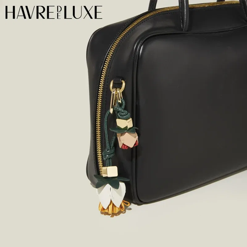 Color: Dark Grey - New color matching exquisite small bag charm keychain shoes accessories handmade DIY limited bag small pendant