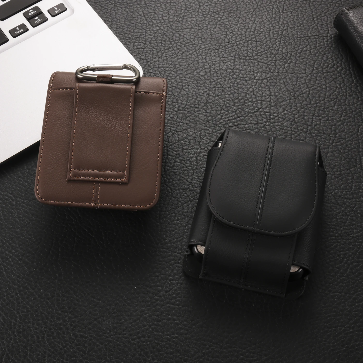 Color: black, Ships From: CHINA, Material: Microfiber - Cow Genuine Leather Belt Clip Case For Samsung Galaxy Z Flip6 Flip5 Flip4 6 5 4 3,Oppo Find N3 Flip Men Waist Bag Holster Pouch
