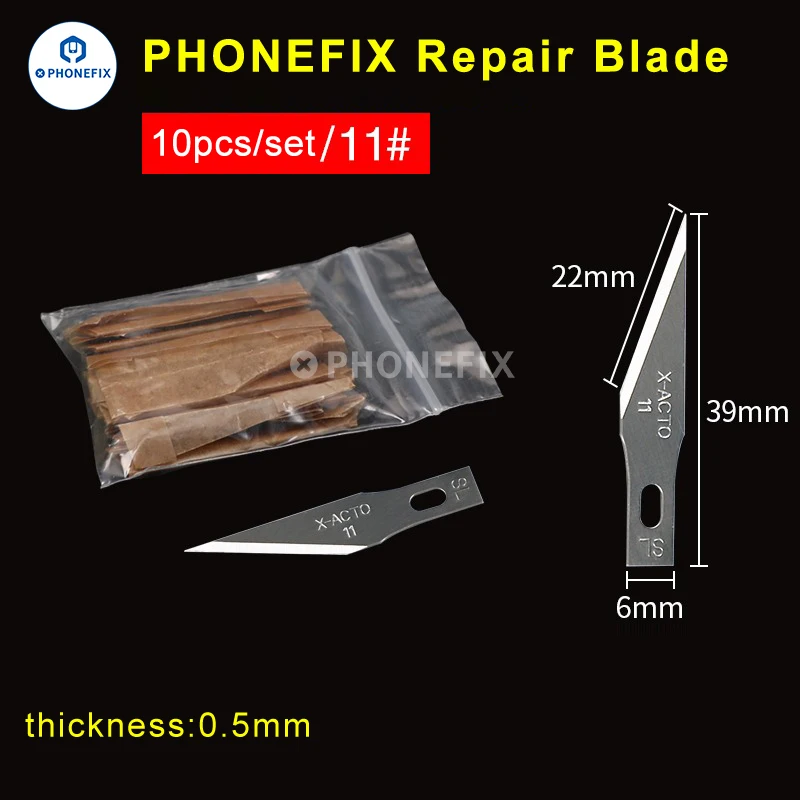 Color: Green, Purple - 10pcs #4A #11 #18 Scalpel Knife Blades Engraving Non-Slip Metal Scalpel Knife Replacement Craft Blades PCB Repair Hand Tools