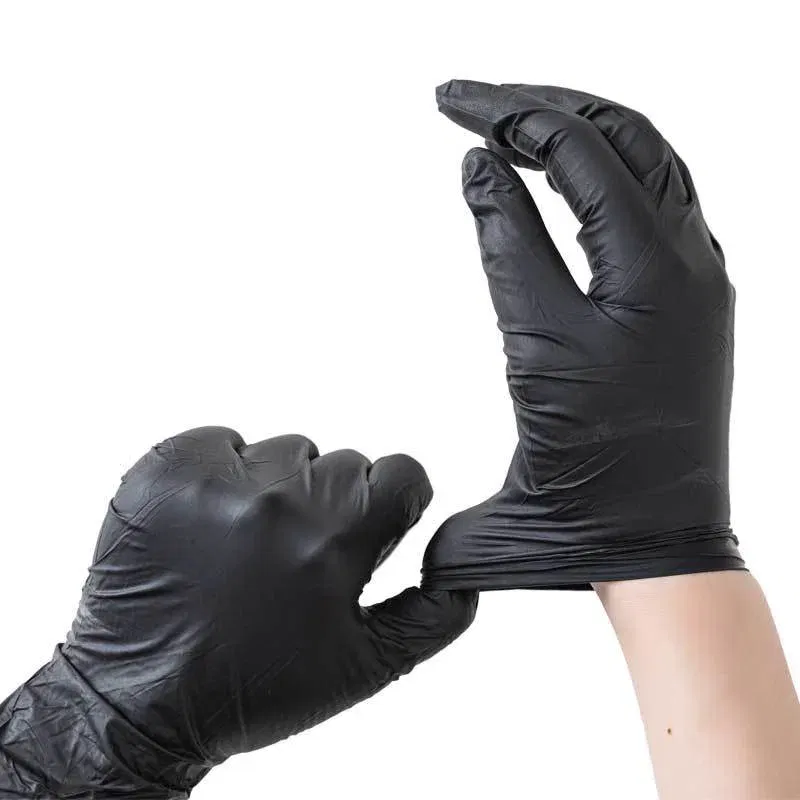 Color: black, Size: L - 20/50/100PCS Disposable Black Nitrile Gloves for Household Use Latex Free Powder Free Cleaning Gloves Tattoo Hairdressing Tools