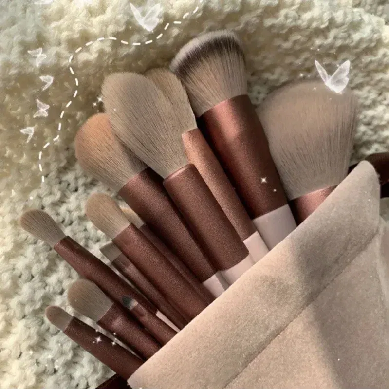 Handle Color: Red - 3/13/22pcs Professional Makeup Brushes Tools Set Make Up Brush Tools Kits for Eyeshadow Eyeliner Cosmetics Brushes Maquiagem