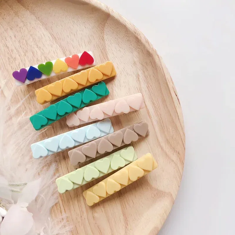 Color: Gold, Ships From: CHINA - New Korean Retro Ins Star Hairpin Children Cute Bang Clip Headdress Japanese Acrylic Solid Color Hairpin Side Clip