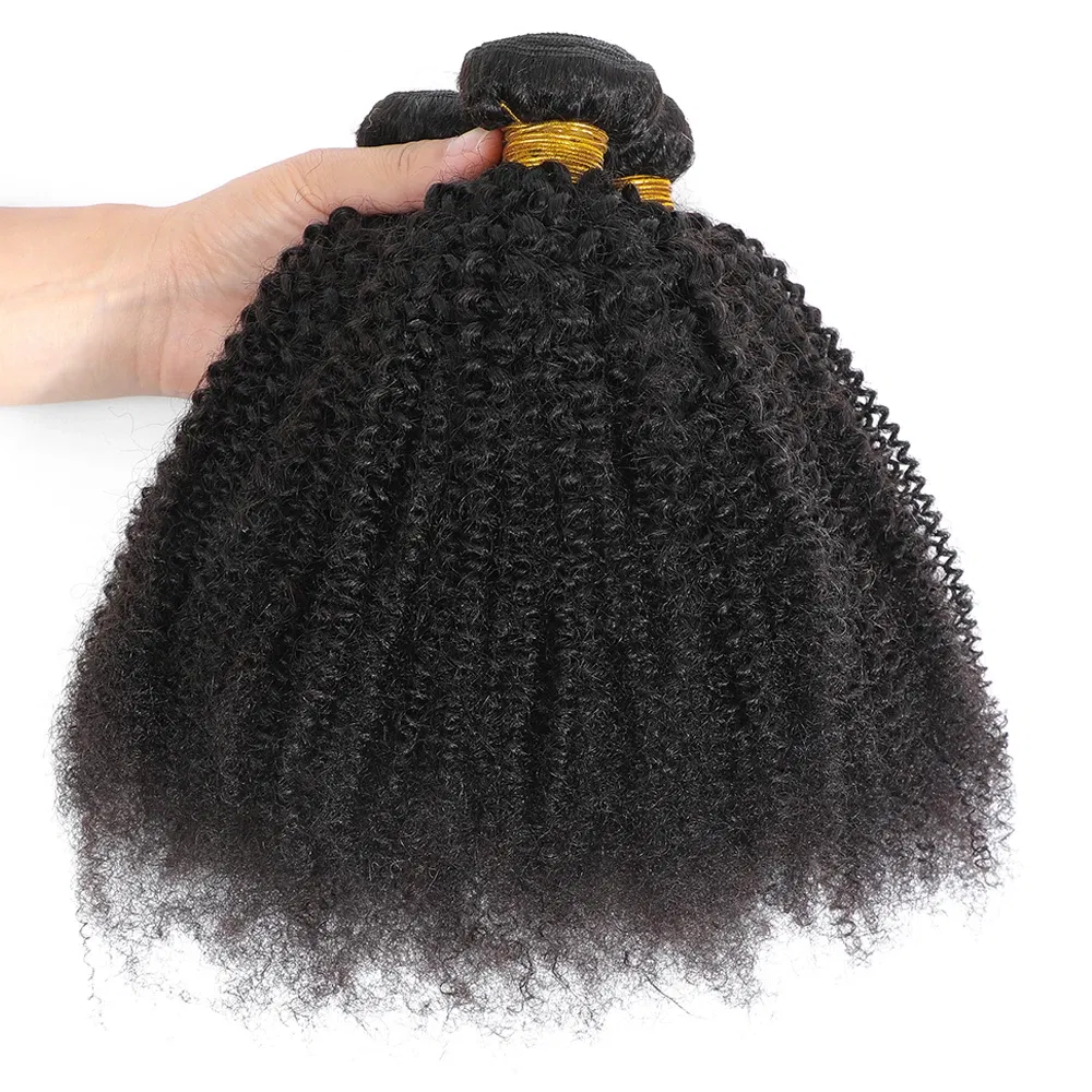 Color: Natural Color, Stretched Length: 8 8 8 - Afro Kinky Curly Bundles Brazilian 1/3 Afro Kinky Human Hair Bundles Deal 8-24" Hair Extensions Curly Human Hair Weave For Women