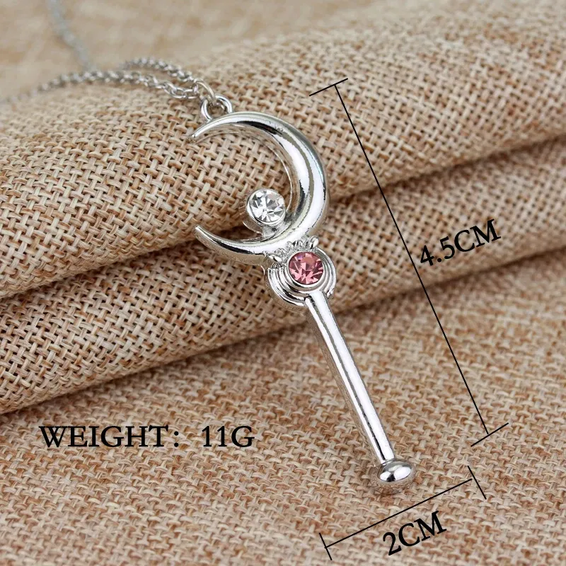 Anime Cartoon Necklace Stick With Crystal Pendant Chian Choker Cosplay Christmas Girl Nice Jewelry Accessories Gift