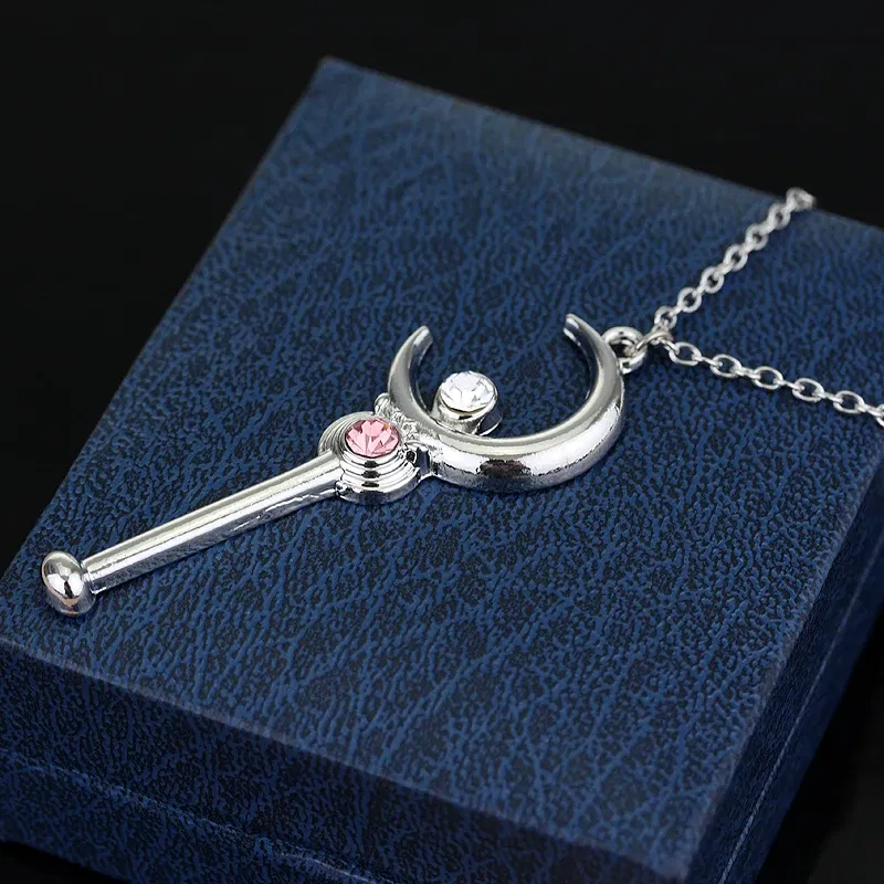 Anime Cartoon Necklace Stick With Crystal Pendant Chian Choker Cosplay Christmas Girl Nice Jewelry Accessories Gift