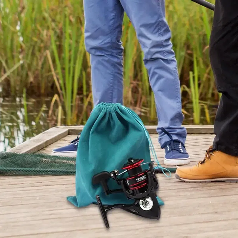 Color: Red, Ships From: CHINA - Drawstring Fishing Reel Storage Bag Portable Fishing Reel Protect Fishing Tackle Bag Accessory Bag