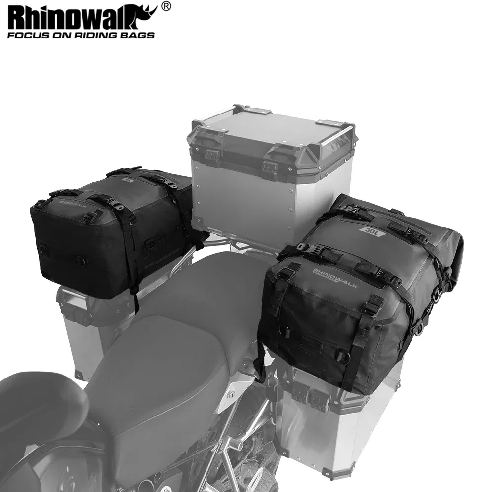 Color: Burgundy, Ships From: CHINA - Rhinowalk Motorcycle Box Top Pannier Bag 8L-30L Waterproof Luggage Motor Side Case Top Saddle Rear Seat Bag Storage Trunk 1PC