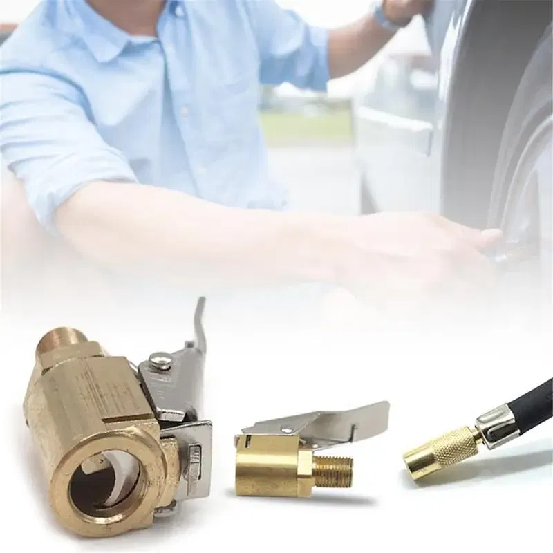 Accessories Hose Repair Vehicle Tire Air Chuck Heavy Duty Screw On Tire Air Chuck Tire Inflator Gauge Compressor Barb Connector
